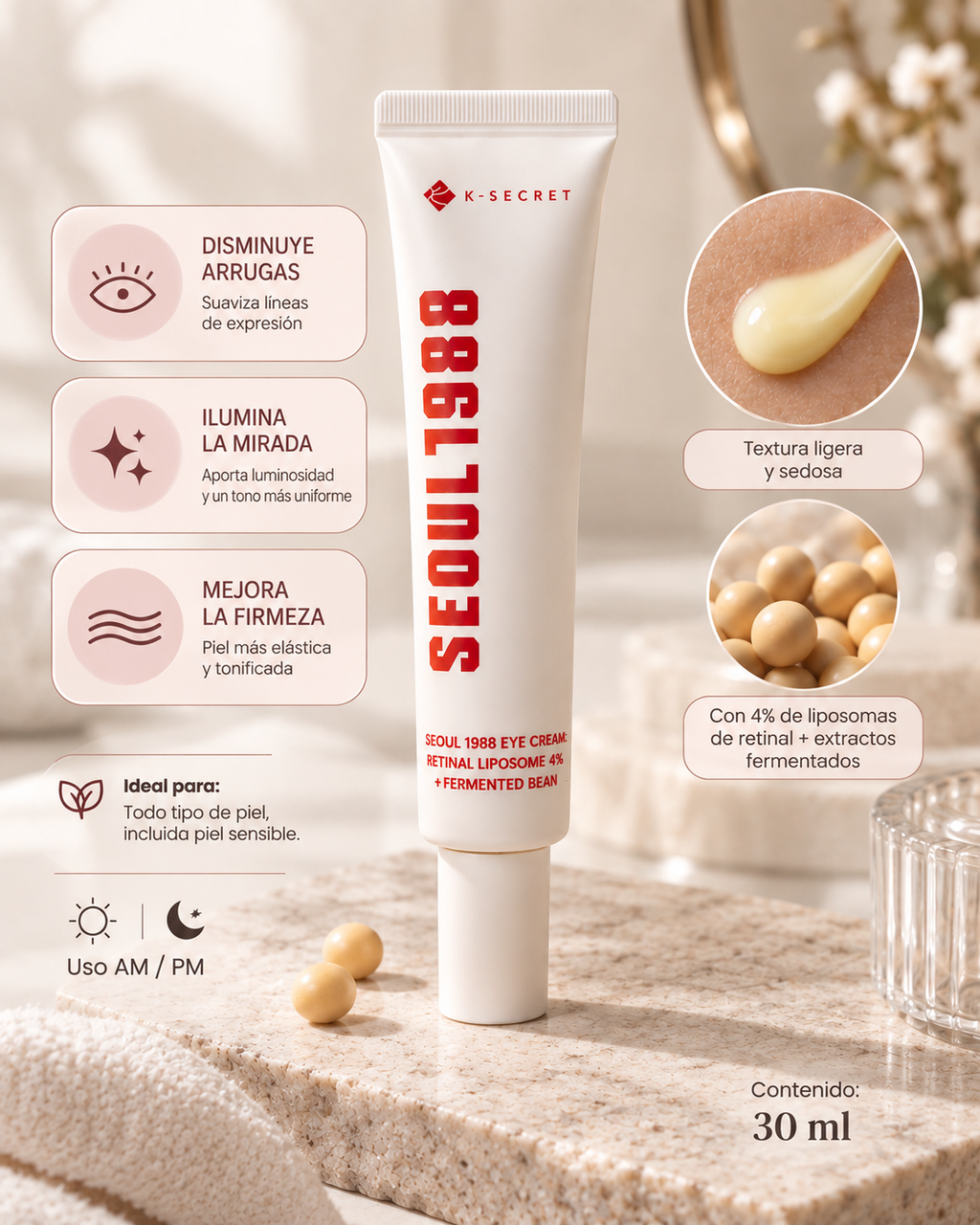 K-Secret Seoul 1988 Eye Cream Retinal Liposome 4%